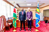 Cabinet Secretary for Mining, Blue Economy, and Maritime Affairs, Hassan Joho met with the United States Ambassador to Kenya Meg Whitman, at the Ministry's headquarters in Nairobi.