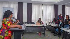 Suba North MP Millie Odhiambo speaking during a Women mentorship workshop on August 16, 2024