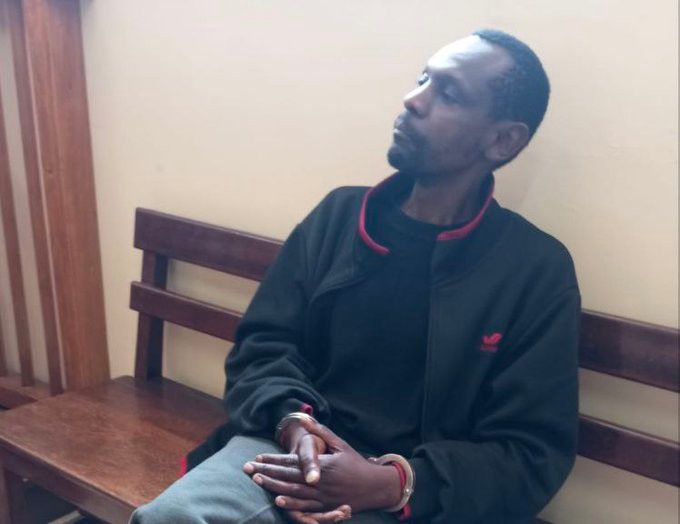 Collins Kibet appearing at the Nakuru Law Courts