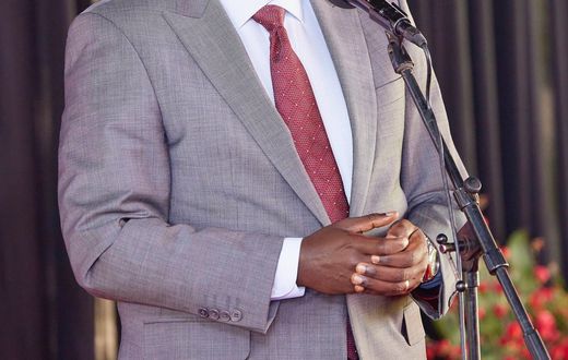 Deputy President Rigathi Gachagua speaks at  Eldoret State Lodge ahead of the conferment of Eldoret City Status