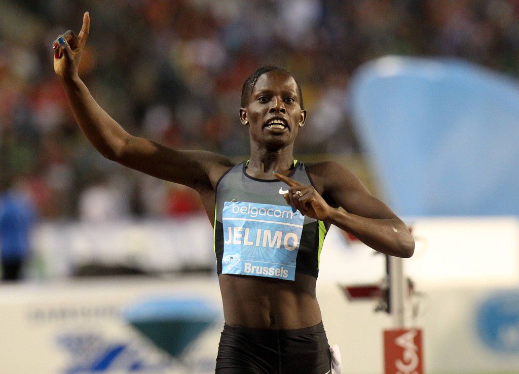Kenya's Pamela Jelimo pictured during the Women 800m event at the Memorial Ivo Van Damme Diamond League meeting, at the King Baudouin stadium on September 7, 2012.