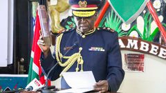 Inspector General of Police Douglas Kanja when he took oath of office