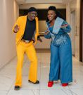 Celestine Ndinda with her husband comedian Njugush