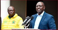 File image of President William Ruto with his deputy Rigathi Gachagua