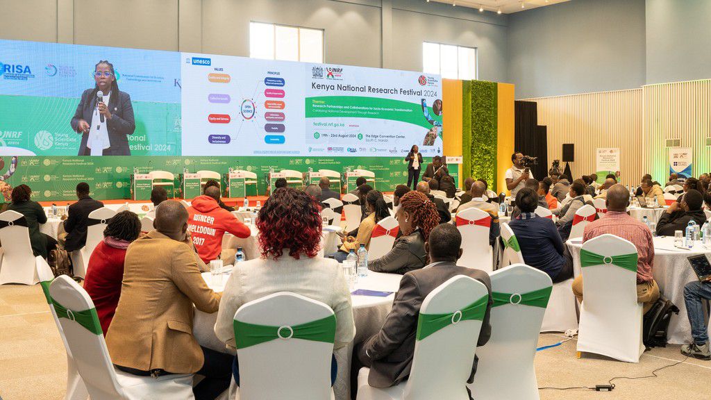 Photos taken during Day 1 of inaugural Kenya National Research Festival (KNRF) 2024