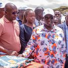 Ivy Chelimo with Deputy President Rigathi Gachagua in Kajiado County on Monday, October 17, 2022