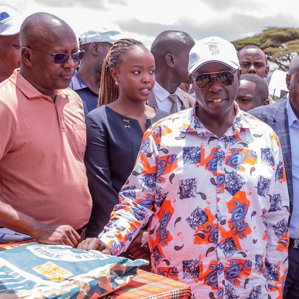 Ivy Chelimo with Deputy President Rigathi Gachagua in Kajiado County on Monday, October 17, 2022