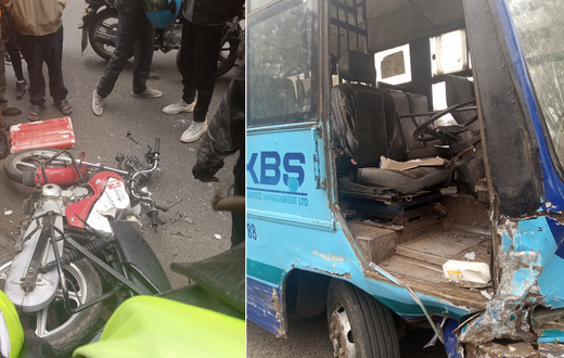 KBS bus involved in an accident along Argwings Khodek Road
