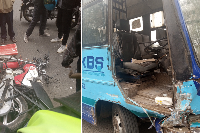 KBS bus involved in an accident along Argwings Khodek Road