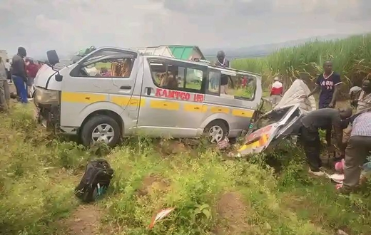 Scene of road accident that happened in Muhoroni