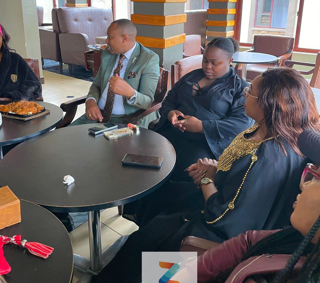 Bishop Muthee Kiengei and Lizz Wangui, during a meeting with content creator Pritty Vishy, and her manager on September 4, 2024