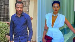 A collage of Peter Salasya and Huddah Monroe