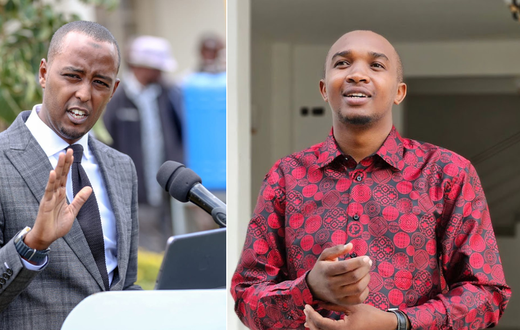 State House Spokesperson Hussein Mohamed and Morara Kebaso