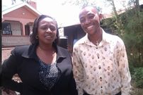 A past imagoe of Bishop Benson Gathungu Kamau, widely known as Muthee Kiengei with Sabina Chege