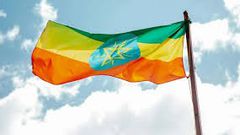 The Ethiopian flag