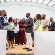 President William Ruto, DP Rigathi Gachagua, Mining CS Hassan Joho and Governor Anne Waiguru in Kirinyaga County on August 10, 2024 where they inspected development projects