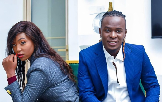 A past image of Saldido International Records label CEO Willy Paul and his former signee Telani 'Queen P'