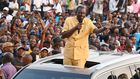 File image of President William Ruto addressing a crowd