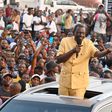File image of President William Ruto addressing a crowd