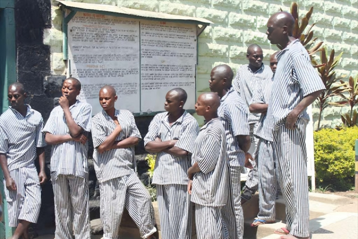 Inmates in a prison in Kenya