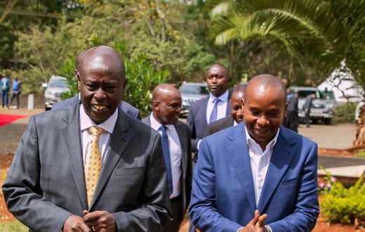 Deputy President Rigathi Gachagua with Interior CS Kithure Kindiki