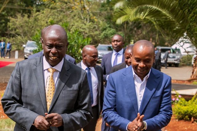 Deputy President Rigathi Gachagua with Interior CS Kithure Kindiki