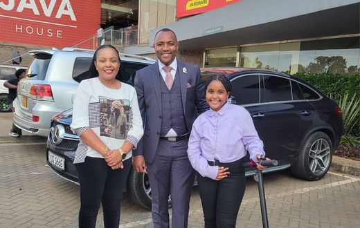 Bishop Muthee Kiengei, his ex wife Keziah Wa Kariuki and their daughter
