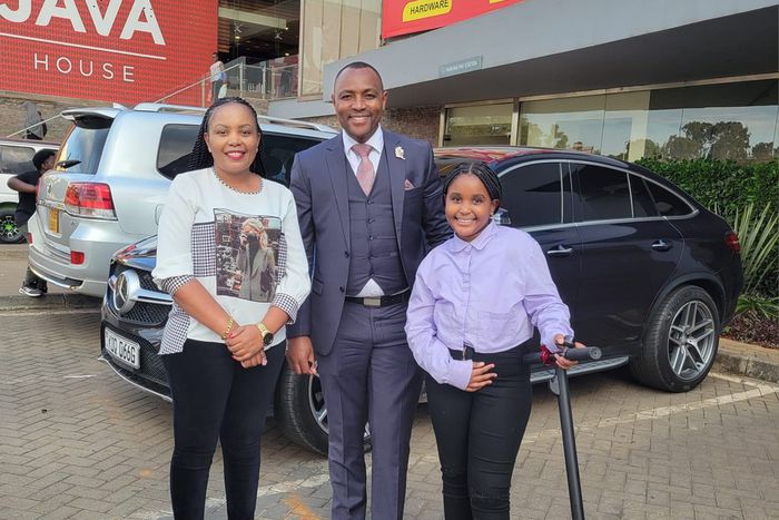 Bishop Muthee Kiengei, his ex wife Keziah Wa Kariuki and their daughter
