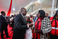 Deputy President Rigathi Gachagua at the Funeral ceremony for 21 children who died in Hillside Endarasha Academy