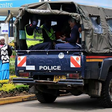 A Kenyan police vehicle