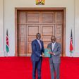 President William Ruto receives a report from the Hon. Rev. Mutava Musyimi the chairperson of The Presidential Taskforce on the Review of the Legal and Regulatory Framework Governing Religious Organisations in Kenya