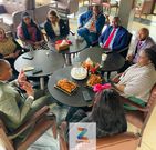 Bishop Muthee Kiengei and Lizz Wangui, during a meeting with content creator Pritty Vishy, and her manager on September 4, 2024