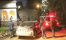 Police officers at Jimi Wanjigi's house in Muthaiga