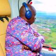File image of DP Rigathi Gachagua inside a  Chopper inspecting the aftermath of Mai Mahiu horror floods.