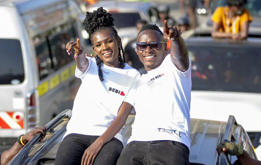 Content creator Dem Wa Facebook with media personality Oga Obinna