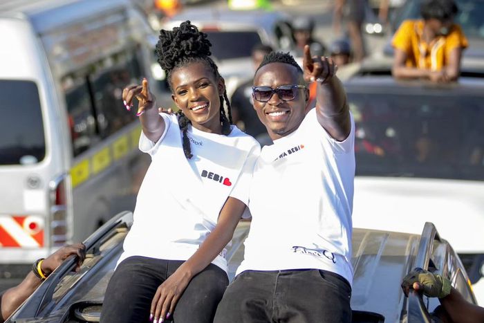 Content creator Dem Wa Facebook with media personality Oga Obinna