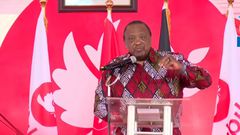 Former President Uhuru Kenyatta addressing the Jubilee Party National Delegates Conference (NDC)on September 26, 2025