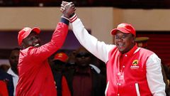 Uhuru Kenyatta and William Ruto during the launch of Jubilee Party in 2017