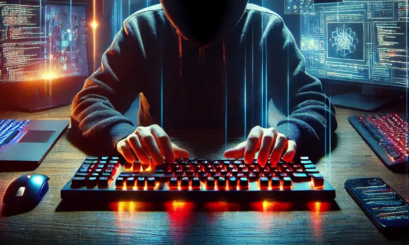 An AI generated image of a hacker in a computer