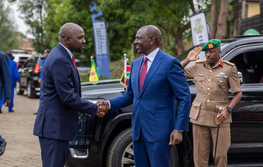 Youth, Sports, and Arts CS Kipchumba Murkomen welcomes President William Ruto to the Kenya Innovation Week
