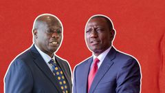 President William Ruto and former Deputy President Rigathi Gachagua