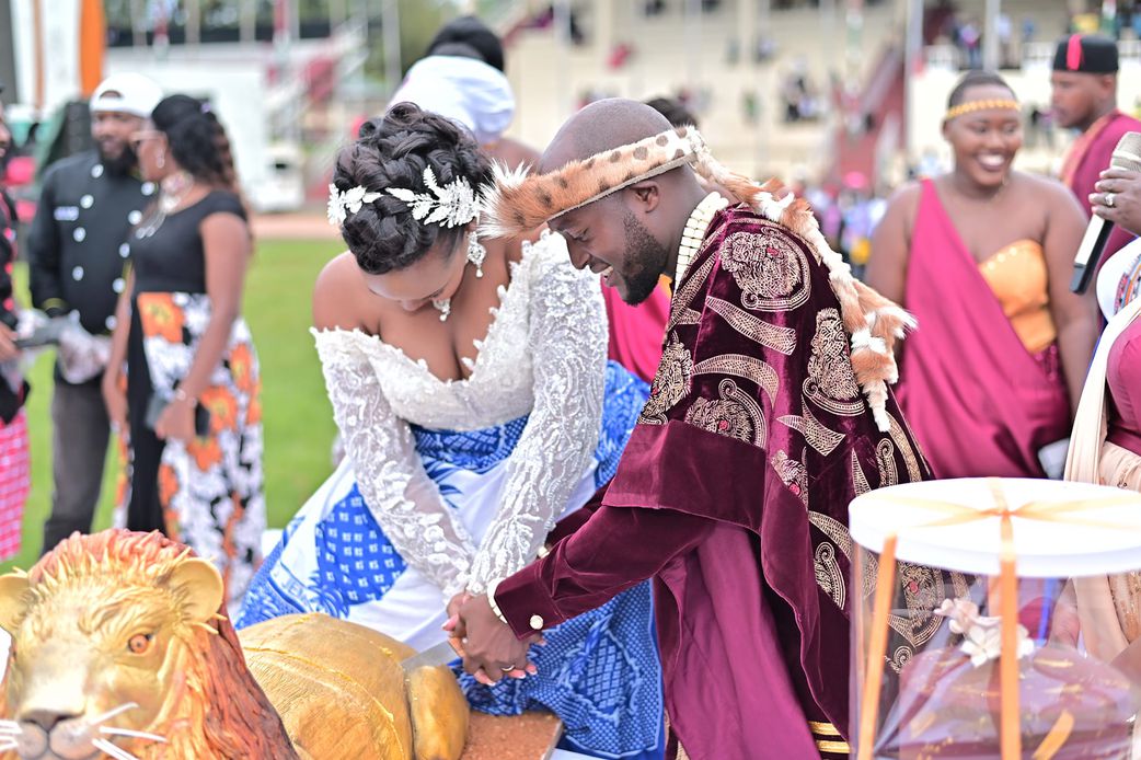Media personality with his wife, Irene Renoi during their grand wedding in April 2024