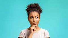 A young lady thinking