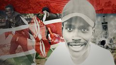 'Blood Parliament' - photo of the late Eric Shieni in a cap