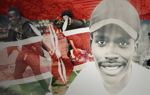 'Blood Parliament' - photo of the late Eric Shieni in a cap
