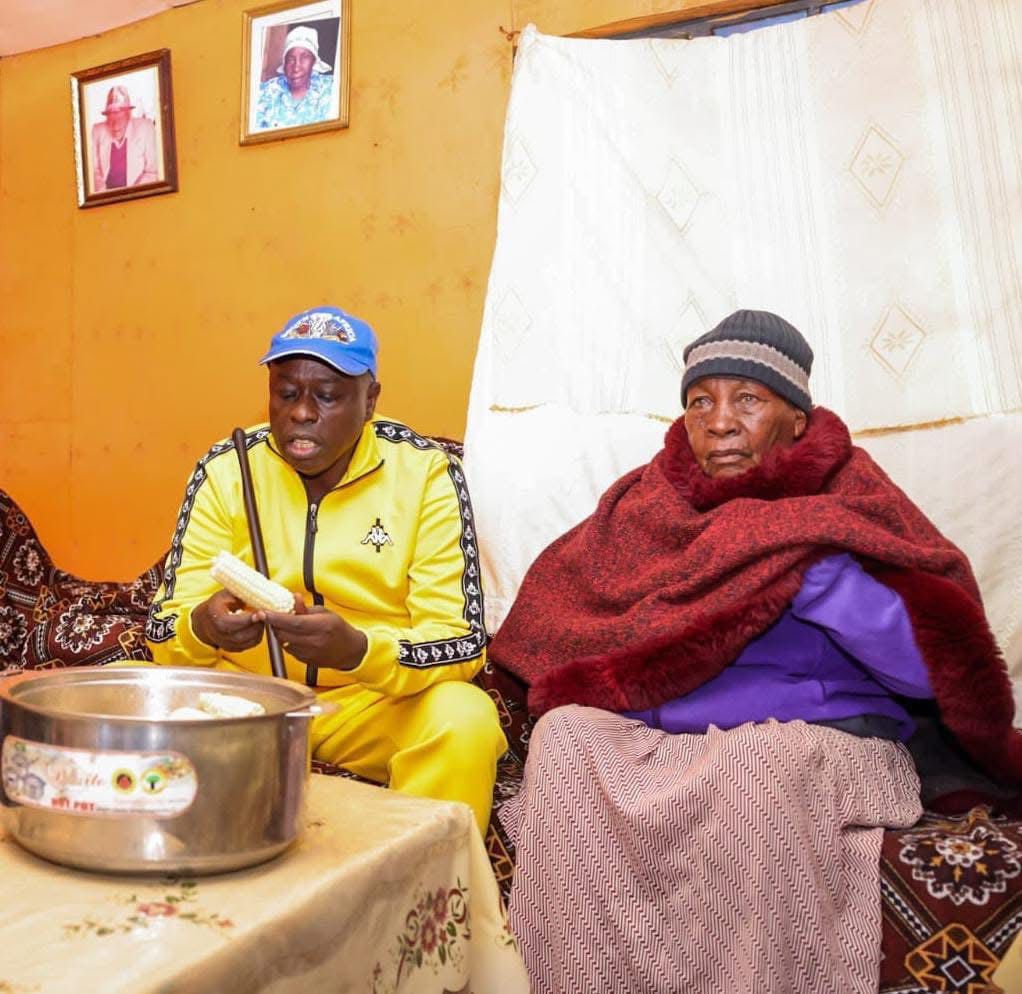 Rigathi Gachagua with Aunt Gladys Gathoni Kahua who passed on today, June 28, 2025