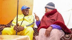 Rigathi Gachagua with Aunt Gladys Gathoni Kahua who passed on today, June 28, 2025