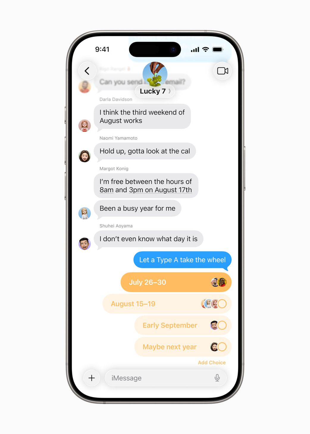 Polls in group chats: Instantly vote on meeting times or dinner choices