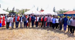 United opposition politicians during a church service in Kajiado County on Sunday
