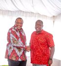 Retired President Uhuru Kenyatta and Fred Matiang'i at the Jubilee Party's NDC
